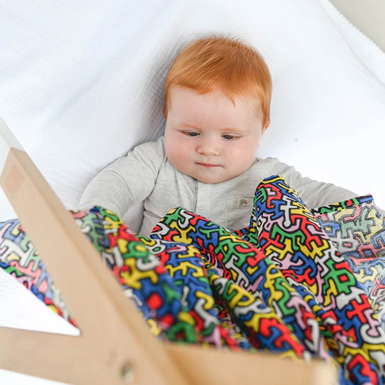 ETTA LOVES x KEITH HARING XL 'BRAZIL' MUSLIN - for 5+ month old babies