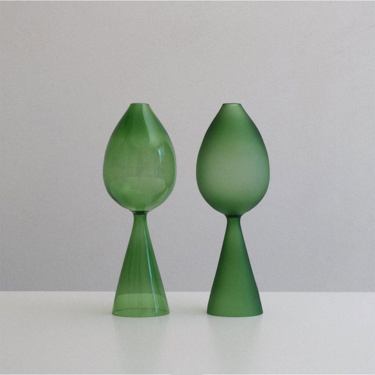 clear b Bud Vase clear green 花瓶 - Hunt Tokyo