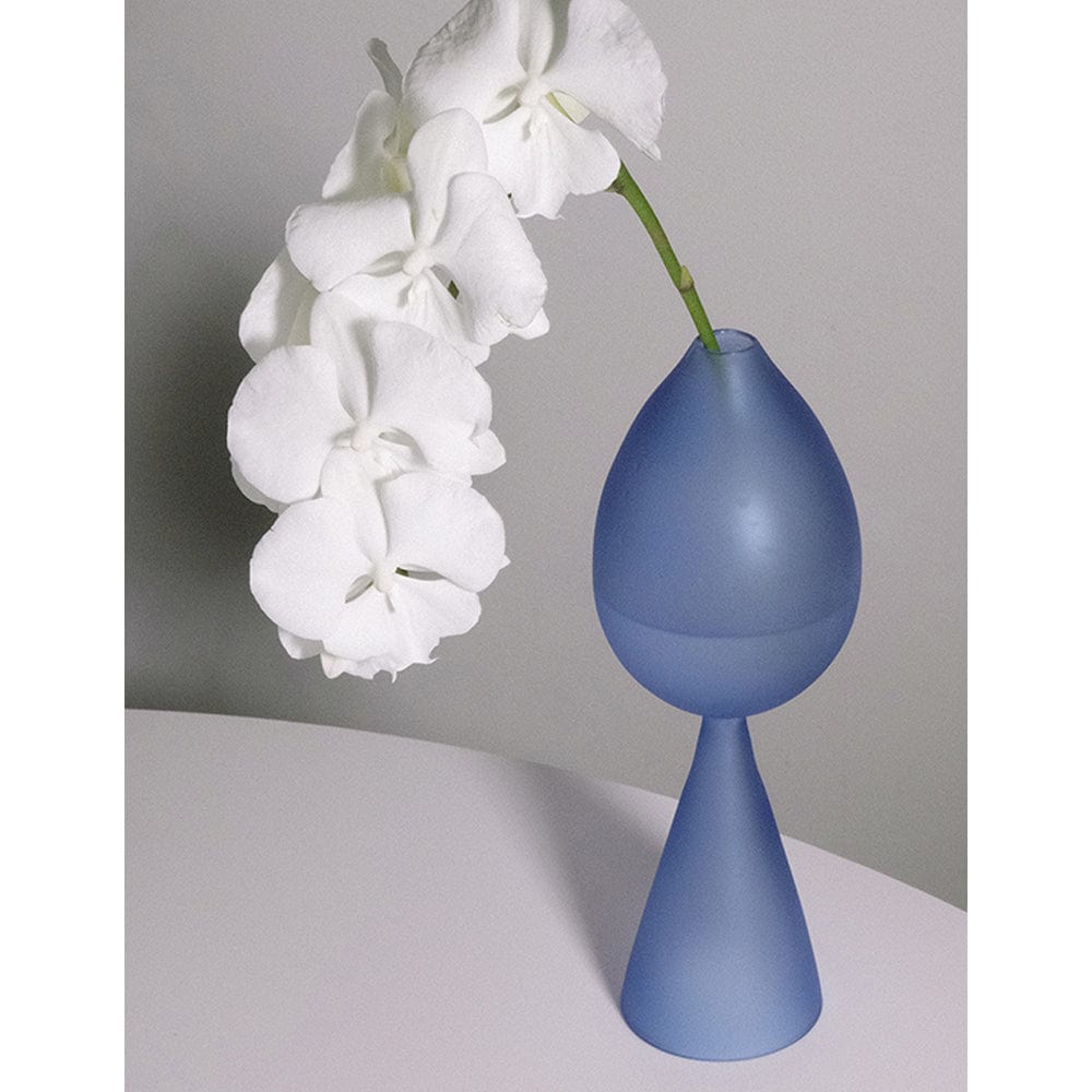 clear b Bud Vase frosted aqua 花瓶 一輪挿し - Hunt Tokyo
