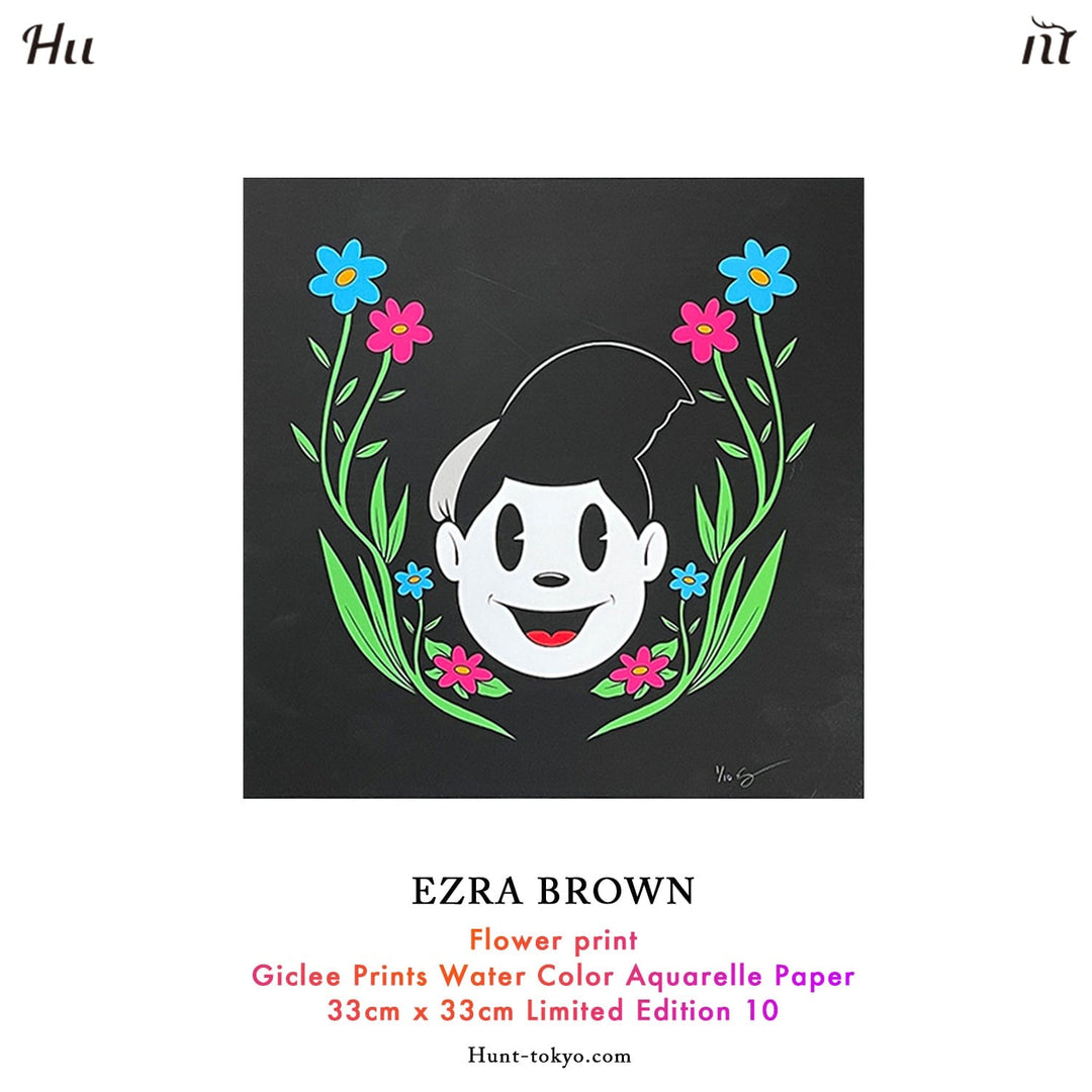 Ezra Brown : “Flower print ” Art Print - Hunt Tokyo