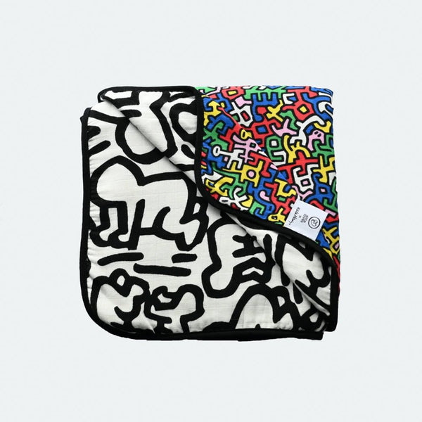 ETTA LOVES x KEITH HARING MUSLIN BLANKET - reversible newborn to 4