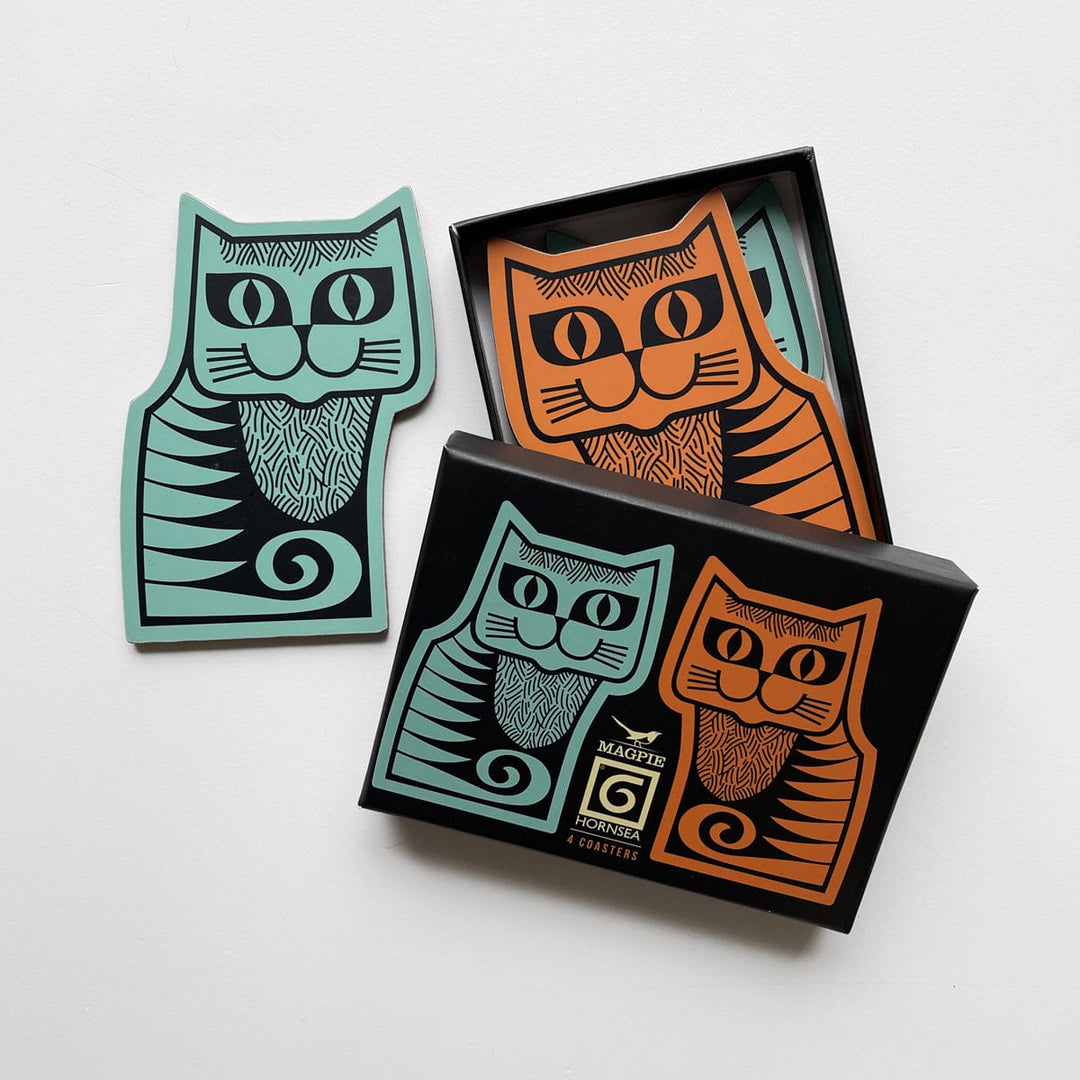 Magpie x Hornsea Cat Shaped Coasters - set of 4 - Hunt Tokyo